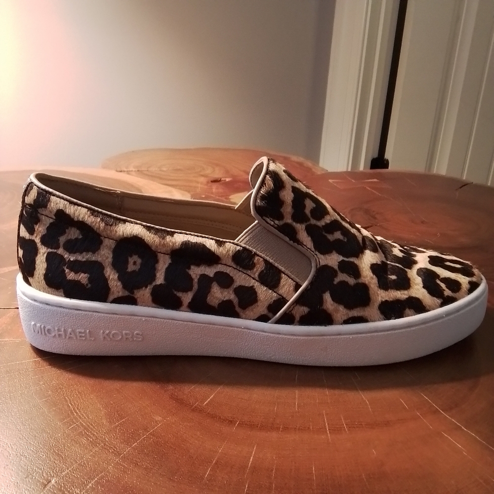Michael Michael Kors Slip-on Sneakers in Calf Hair Leopard Print - 7.5 - Picture 5 of 8